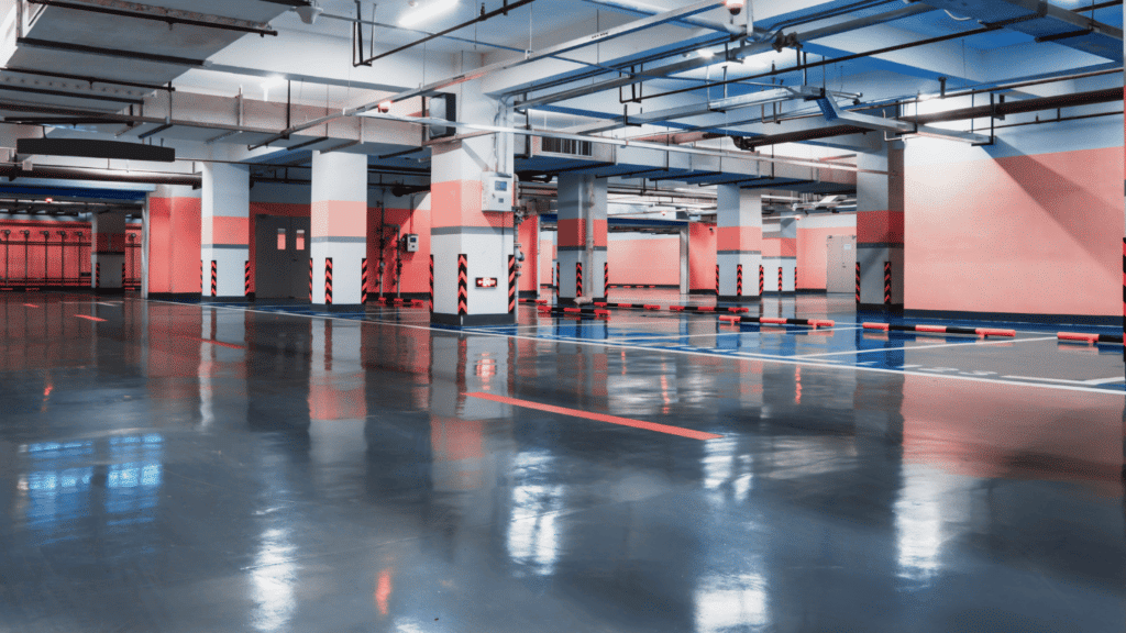 смоляна підлога на підземному паркінгу Si-Tech