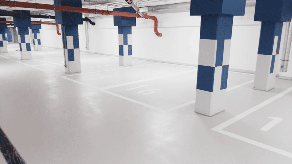 підлога з епоксидної смоли для підземного паркінгу - Si-Tech